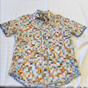 Robert Graham Multicolor Short Sleeve Button Down Shirt